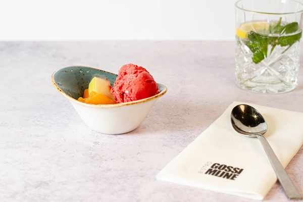 Vers fruit met sorbet